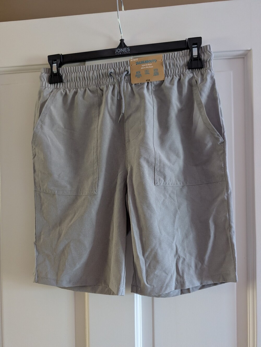Boy's Gray Elastic-Waist Casual Shorts